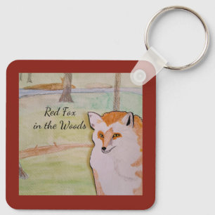 Red Fox in the Woods Key Ring