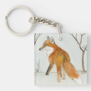 Red Fox Key Ring