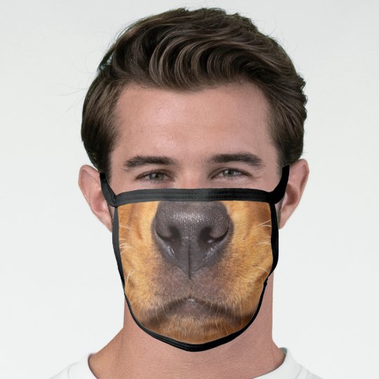 Red Fox Labrador Puppy Nose Face Mask Zazzle Co Uk