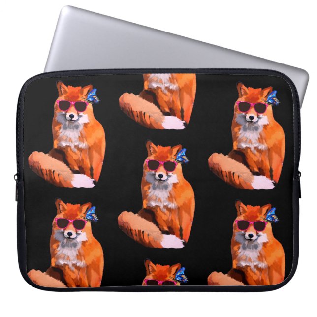Red Fox Laptop Sleeve (Front)
