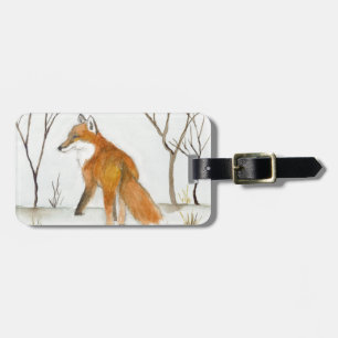 Red Fox Luggage Tag