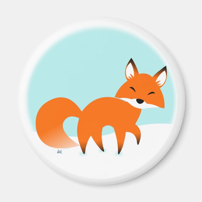 Red Fox Magnet (Front)