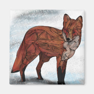 Red fox magnet