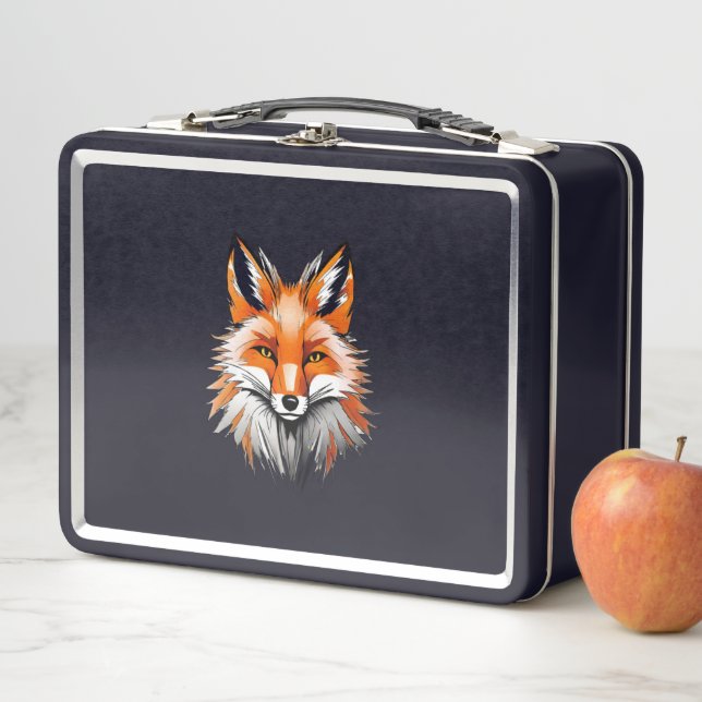 Red Fox Metal Lunch Box (In Situ)