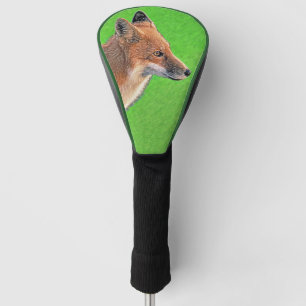 Red Fox Painting - Original Wildlife Art Golf Head Cover