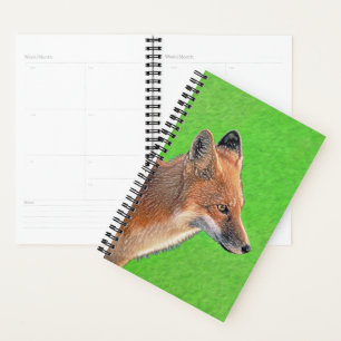 Red Fox Painting - Original Wildlife Art Planner