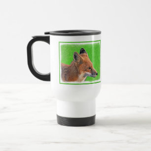 Red Fox Painting - Original Wildlife Art Travel Mug