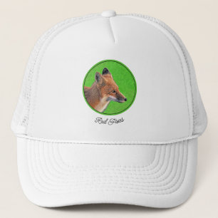 Red Fox Painting - Original Wildlife Art Trucker Hat