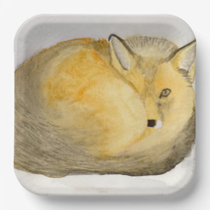 Red Fox Paper Plate