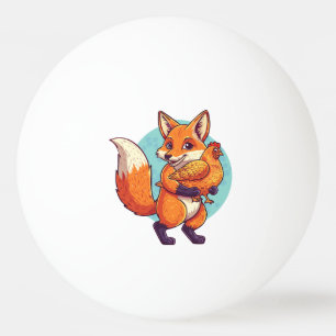 Red fox ping pong ball