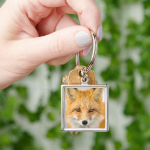 Red Fox Portrait Key Ring