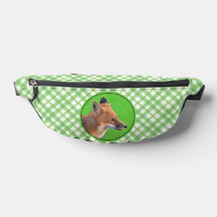 Red Fox Portrait Painting Original Wildlife Art Bum Bags