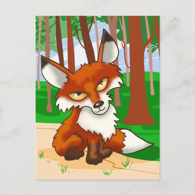 Red Fox Postcard (Front)