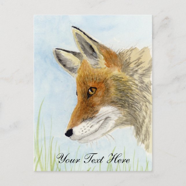 Red Fox Postcard (Front)