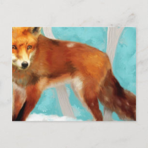 Red Fox Postcard