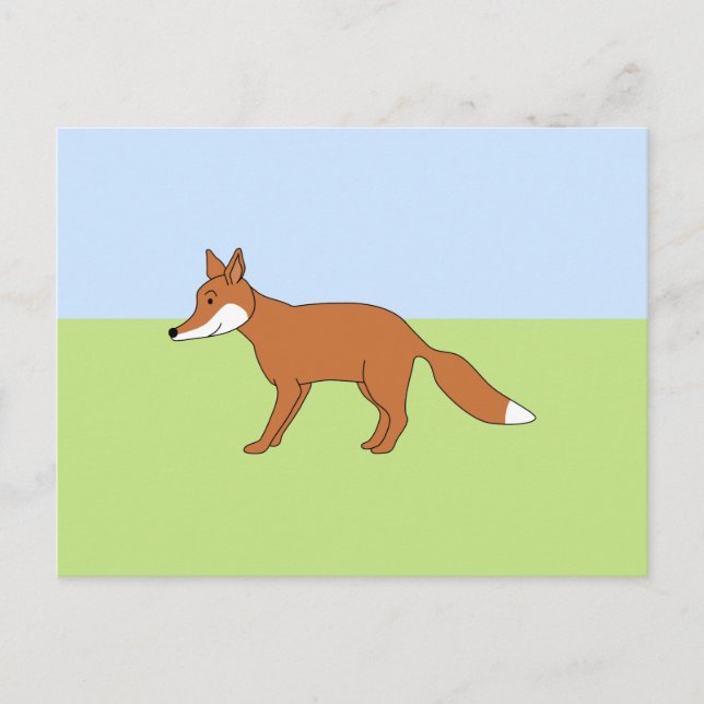 Red Fox. Postcard (Front)