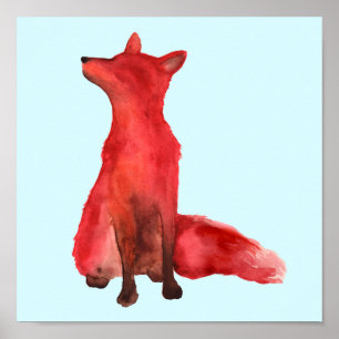 Red fox poster