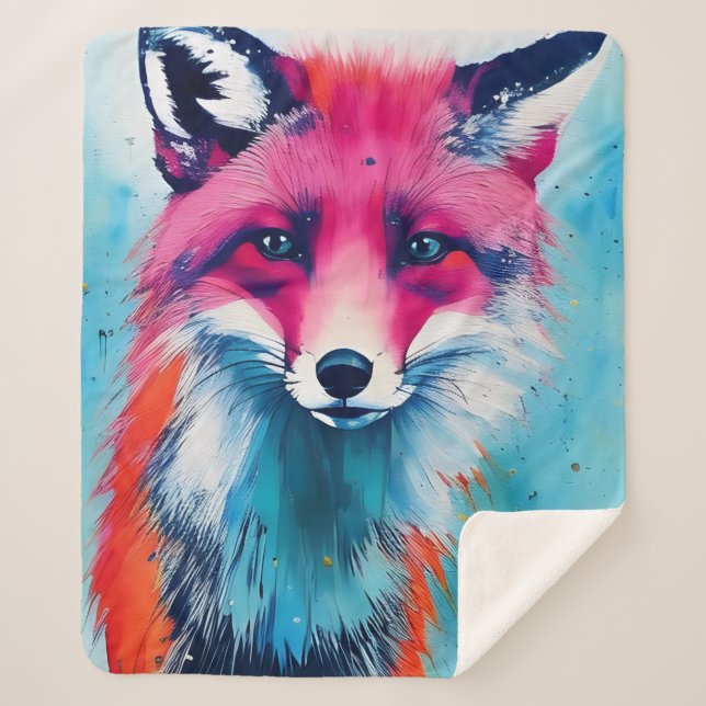 Red Fox Sherpa Blanket (Front)