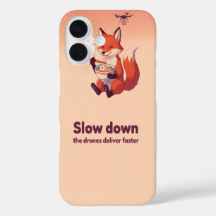 Red Fox Slurping Ramen Airbrush Style Phone Case