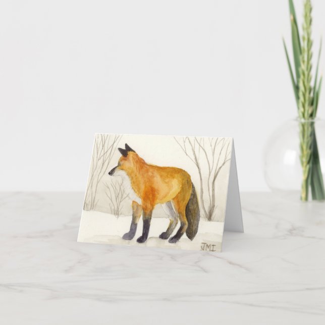 Red Fox Thank You Card (Front)