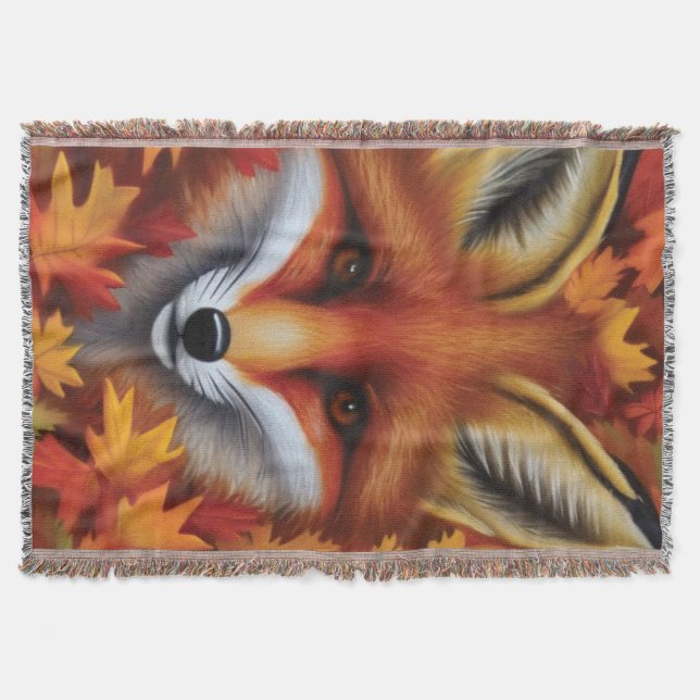 Red Fox Throw Blanket (Front)