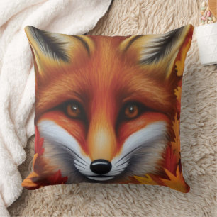 Red Fox Throw Pillow