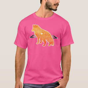 Red Fox Watercolor Orange White Animal T-Shirt