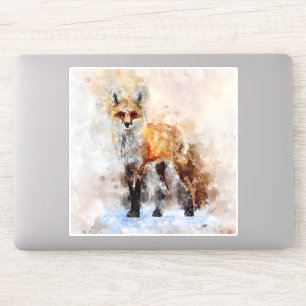 Red Fox Watercolor Portrait 02