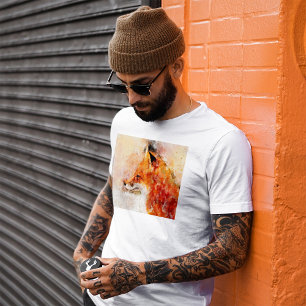 Red Fox Watercolor Portrait 03 T-Shirt