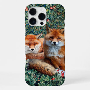 RED FOXES AMONG GREENERY, FOLIAGE AND FLOWERS iPhone 16 PRO MAX CASE