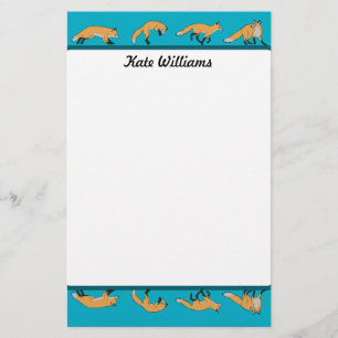 Red Foxes Personalised Stationery