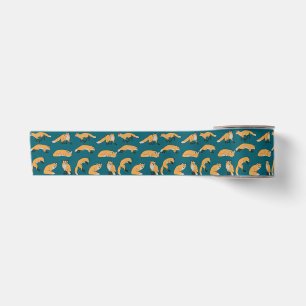 Red Foxes Satin Ribbon