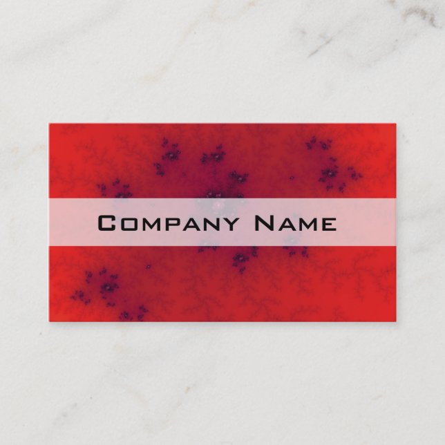 Red Fractal Business Card (Front)