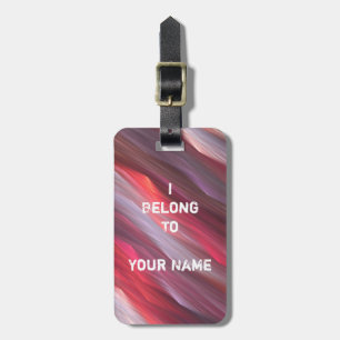 Red Fractal Luggage Tag