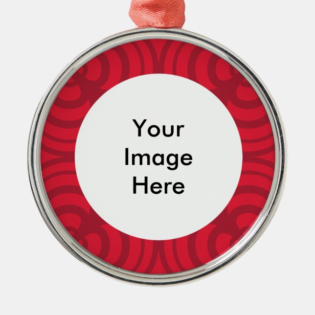 Red Frame Ornament with Place for Photo (Front)