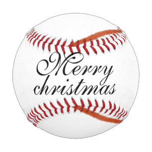 Red frame watercolor merry Christmas dd your name  Baseball