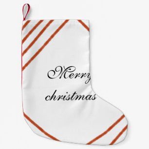 Red frame watercolor merry Christmas dd your name Small Christmas Stocking
