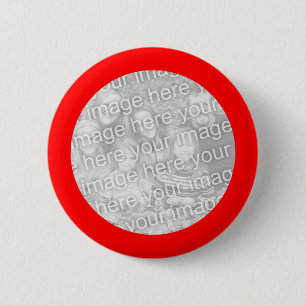 Red Framed Round Photo Button