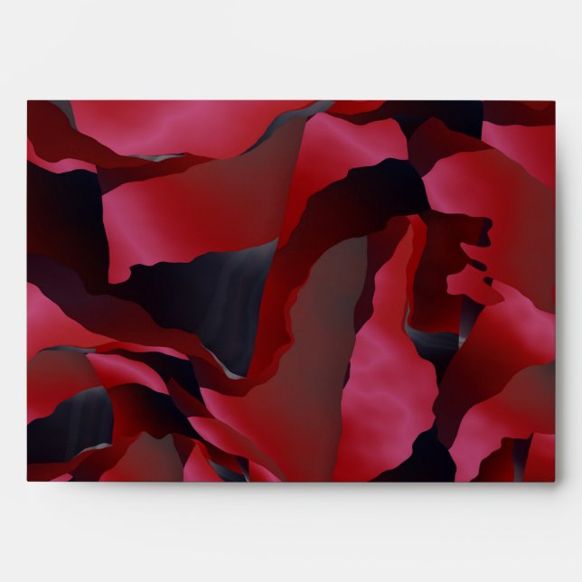 Red frayed abstraction envelope (Front)