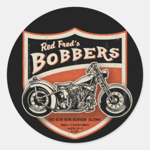 Red Fred's Bobbers Classic Round Sticker