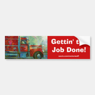 Red Freight Lorry Truckers' Bumper Sticker Series