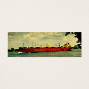 Red Freighter Illustration Tiny Bookmarks