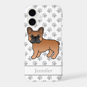 Red French Bulldog Cute Cartoon Dog & Name