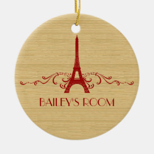 Red French Flourish Ornament
