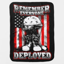 Red Friday Baby blanket Military kids snuggle
