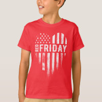 Red Friday Distressed USA Heart Military