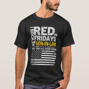 Red Friday Father Mother In Law Wear Red For My So T-Shirt