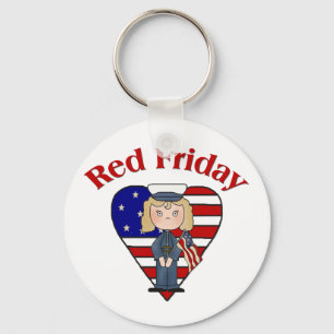 Red Friday Female Key Ring