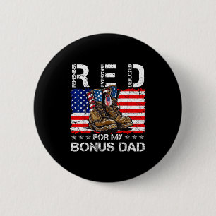 Red friday for bonus dad remember everyone deploye 6 cm round badge