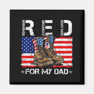 Red friday for dad flag remember everyone deployed magnet